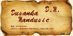 Dušanka Mandušić vizit kartica